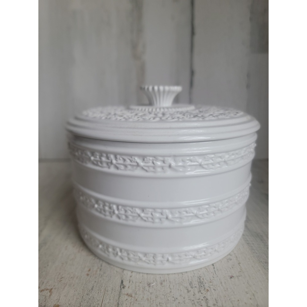 White Barn candle holder white lidded collection ceramic design unique figure